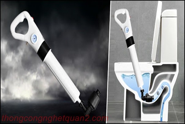 Dụng cụ th&ocirc;ng cống bằng m&aacute;y n&eacute;n kh&iacute;